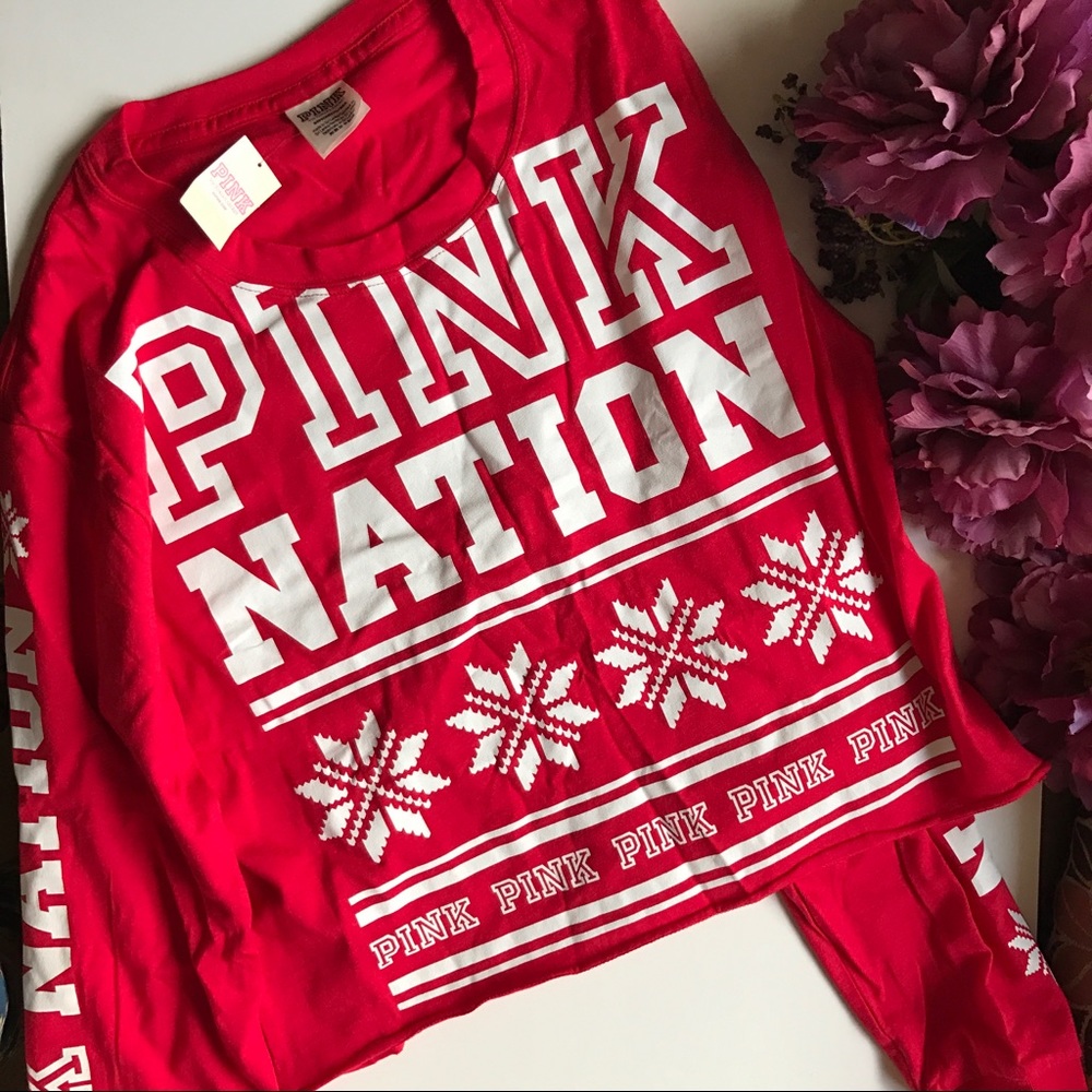 PINK Victoria's Secret long sleeves crop top - Picture 2 of 8